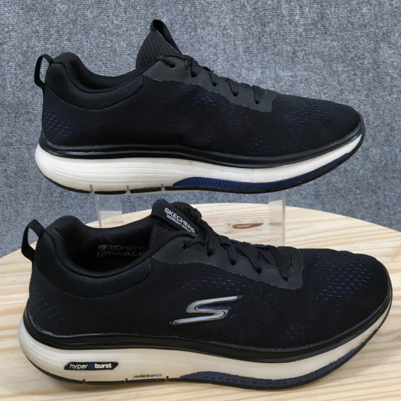 Skechers Shoes Mens 10.5 GO WALK Workout Walker-Outpace Sneakers Black Blue