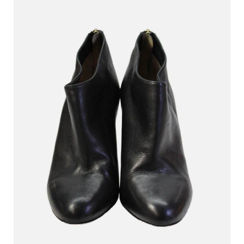 Jimmy Choo Womens Leather Heeled Ankle Booties Black Size 8 US