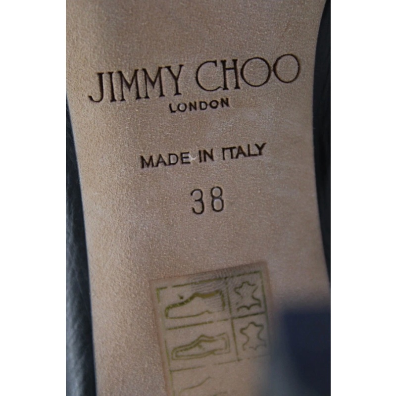 Jimmy Choo Womens Leather Heeled Ankle Booties Black Size 8 US